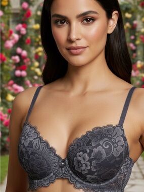 La SENZA Charcoal Underwire Bra | Quiet Luxury 34D